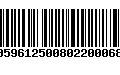 Código de Barras 00596125008022000684