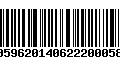 Código de Barras 00596201406222000586