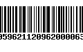 Código de Barras 00596211209620000632