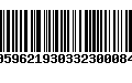 Código de Barras 00596219303323000844