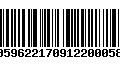 Código de Barras 00596221709122000583