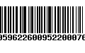 Código de Barras 00596226009522000769