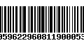 Código de Barras 00596229608119000532