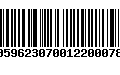 Código de Barras 00596230700122000786