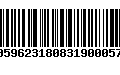 Código de Barras 00596231808319000577