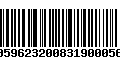 Código de Barras 00596232008319000563