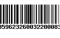 Código de Barras 00596232600322000839