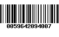 Código de Barras 0059642094007