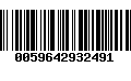 Código de Barras 0059642932491