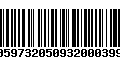 Código de Barras 00597320509320003990