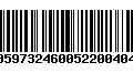 Código de Barras 00597324600522004047