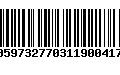 Código de Barras 00597327703119004172