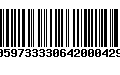 Código de Barras 00597333306420004292
