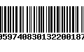 Código de Barras 00597408301322001878