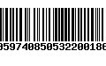 Código de Barras 00597408505322001863