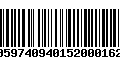 Código de Barras 00597409401520001621