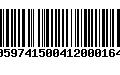 Código de Barras 00597415004120001643