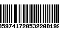 Código de Barras 00597417205322001990