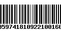 Código de Barras 00597418109221001602