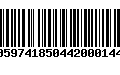 Código de Barras 00597418504420001444