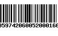 Código de Barras 00597420600520001669