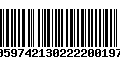 Código de Barras 00597421302222001976