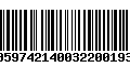 Código de Barras 00597421400322001930