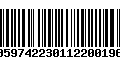 Código de Barras 00597422301122001962