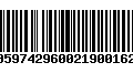 Código de Barras 00597429600219001629