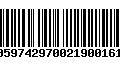 Código de Barras 00597429700219001619