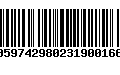 Código de Barras 00597429802319001664