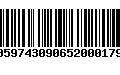 Código de Barras 00597430906520001799