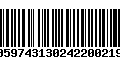 Código de Barras 00597431302422002190