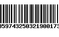 Código de Barras 00597432503219001733
