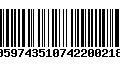 Código de Barras 00597435107422002180