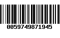 Código de Barras 0059749871945