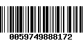 Código de Barras 0059749888172