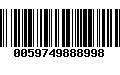 Código de Barras 0059749888998