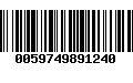 Código de Barras 0059749891240