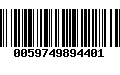 Código de Barras 0059749894401