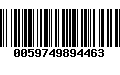 Código de Barras 0059749894463