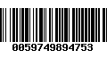 Código de Barras 0059749894753