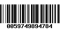 Código de Barras 0059749894784