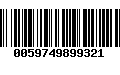 Código de Barras 0059749899321