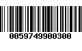 Código de Barras 0059749900300