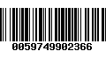 Código de Barras 0059749902366