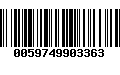 Código de Barras 0059749903363