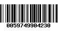 Código de Barras 0059749904230