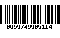 Código de Barras 0059749905114