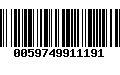 Código de Barras 0059749911191